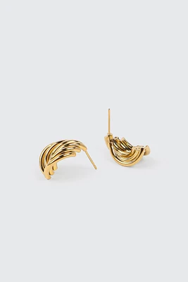 Ardene Stainless Steel Vintage Style Earrings in Gold