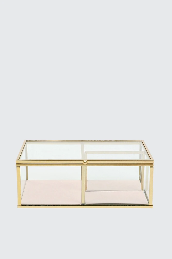 Ardene Acrylic Jewelry Box in Gold