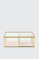 Ardene Acrylic Jewelry Box in Gold