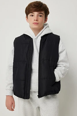 Ardene Kids Puffer Vest in Black | Size Small | Polyester