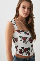 Ardene Tie Back Sweetheart Top in Burgundy | Size | Polyester/Elastane