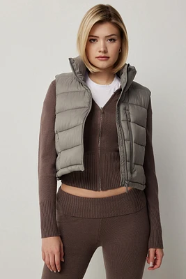 Ardene Short Puffer Vest in | Size | Polyester/Polyamide