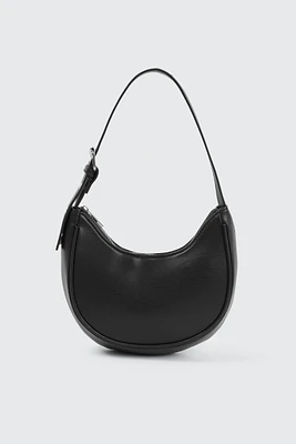 Ardene Crescent Shoulder Bag in Black | 100% Recycled Polyester | Eco-Conscious