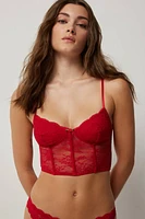 Ardene Lace Slip On Bustier in | Size | Nylon/Spandex