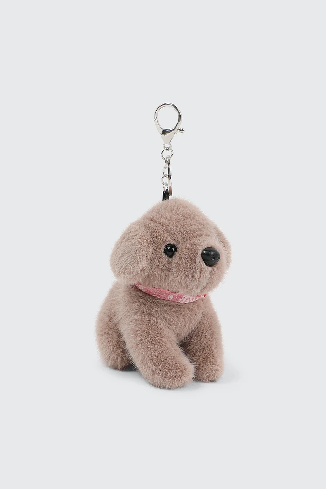 Ardene Plushie Brown Dog Charm