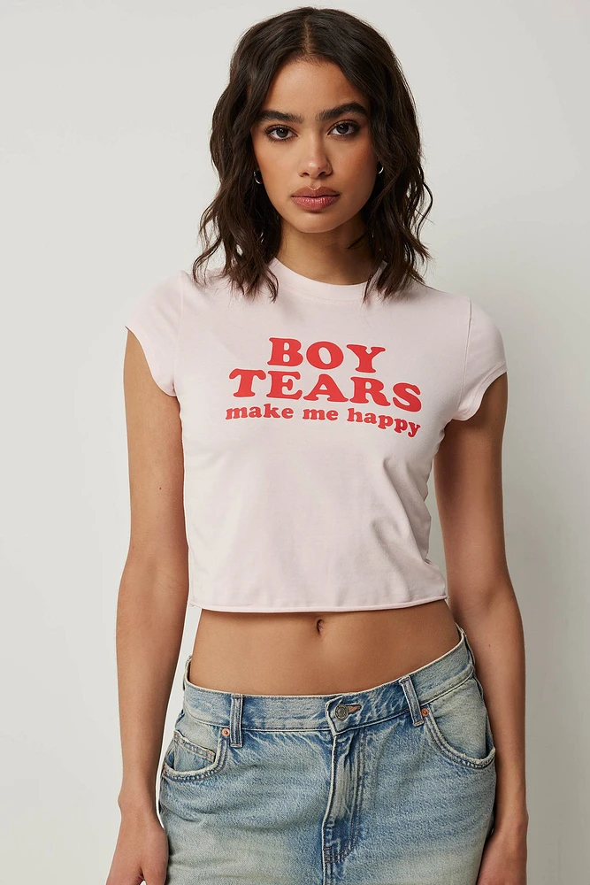 Ardene Printed Baby T-Shirt in Light Pink | Size | Spandex/Cotton
