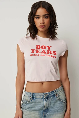Ardene Printed Baby T-Shirt in Light Pink | Size | Spandex/Cotton
