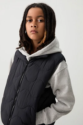 Ardene Kids Puffer Vest in Black | Size Small | Polyester