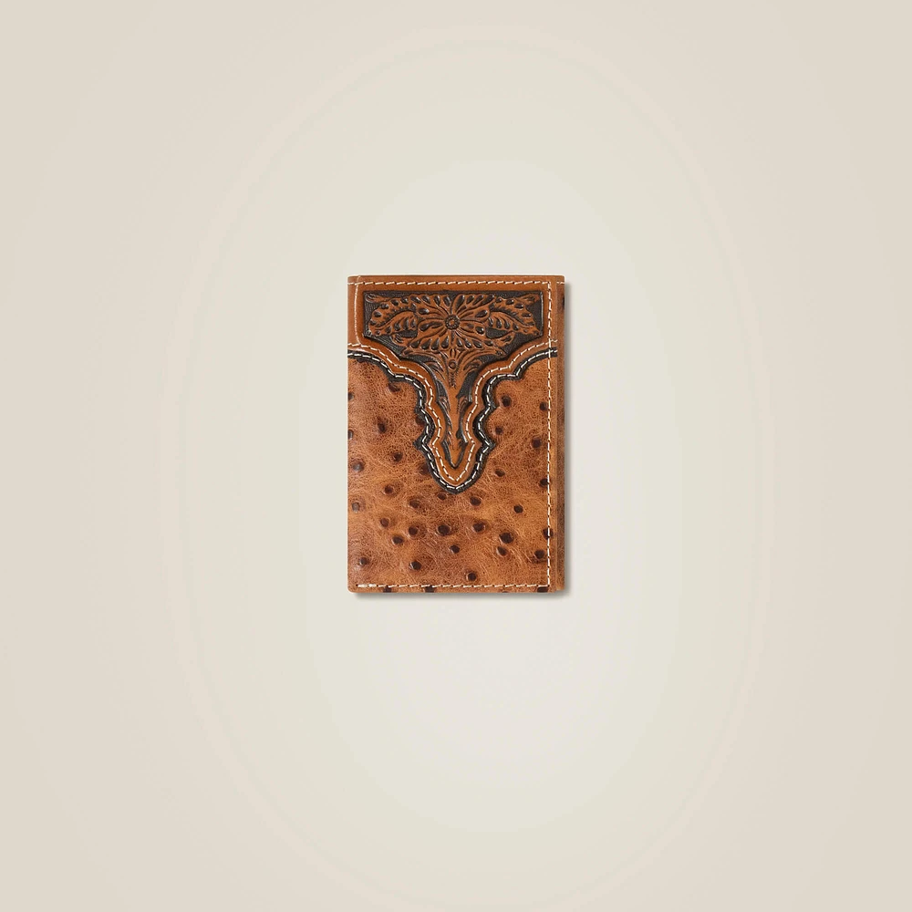 Ostrich Trifold Wallet