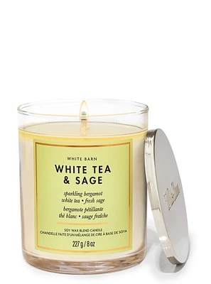 White Tea & Sage Single Wick Candle