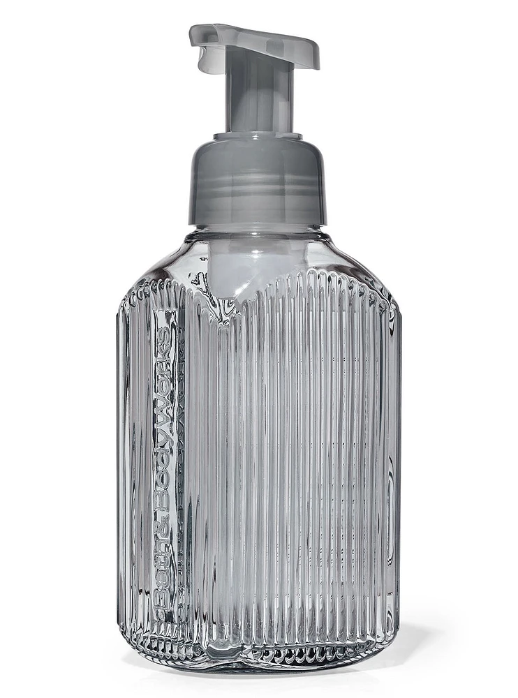 Distributeur de savon moussant pour les mains doux et net lignes verticales charbon