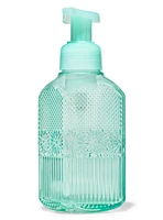 Distributeur de savon moussant pour les mains doux et net vert à motif floral