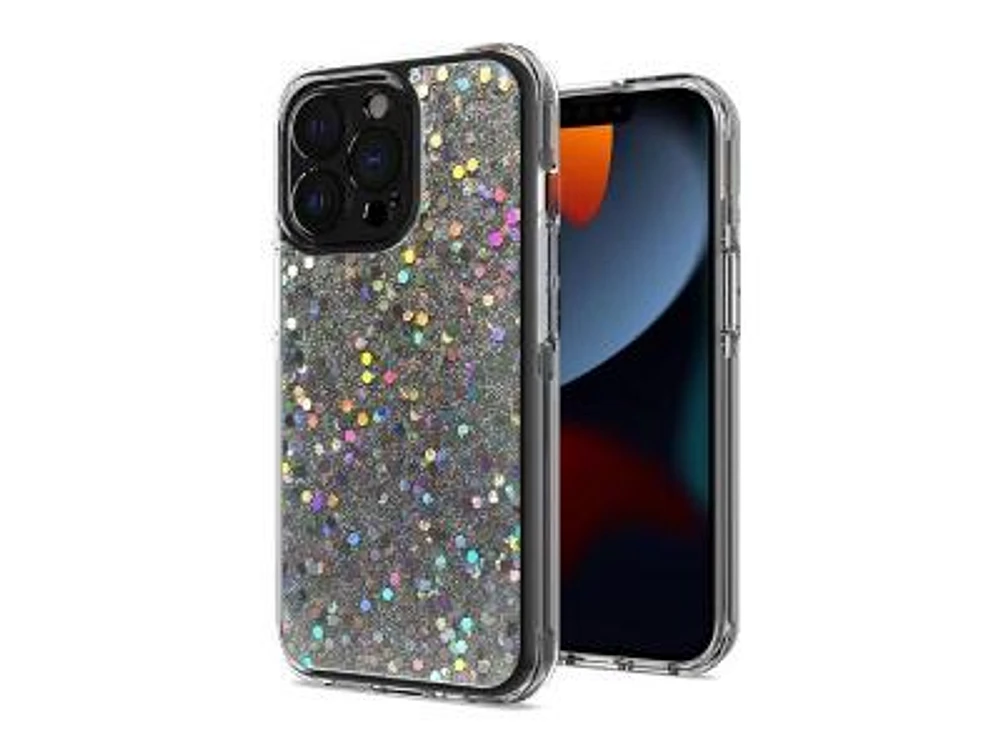 Glitter Sparkle Hybrid Case Cover in Silver for iPhone 12 , iPhone 12 Pro