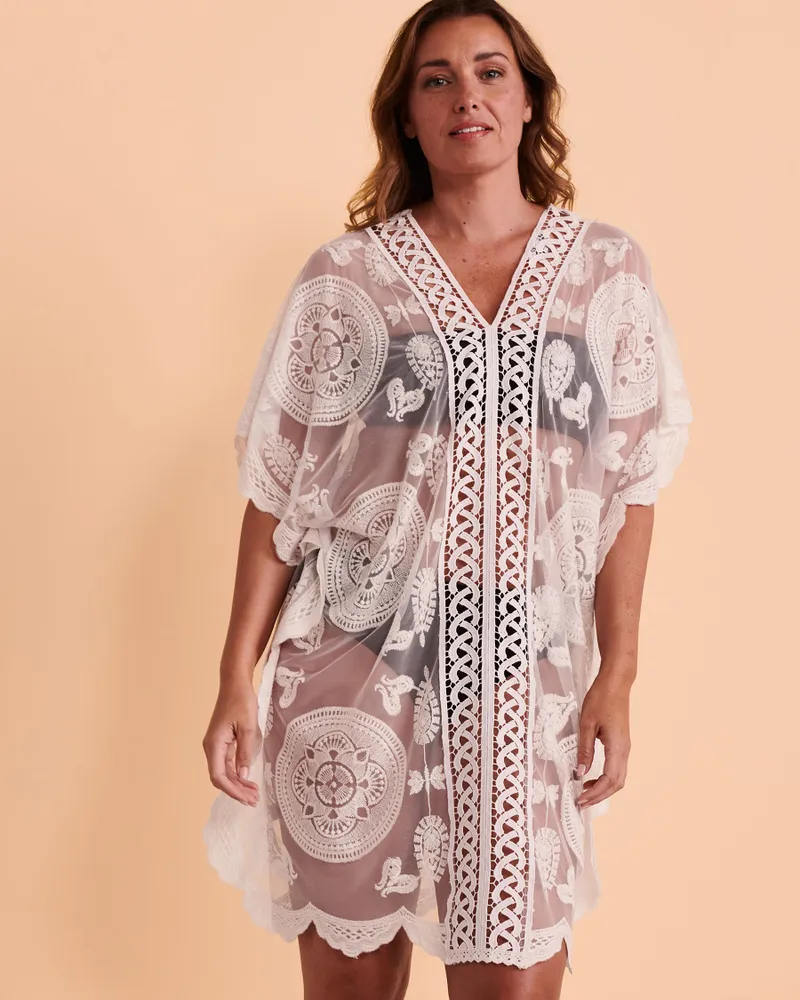 Caftan résille et crochet