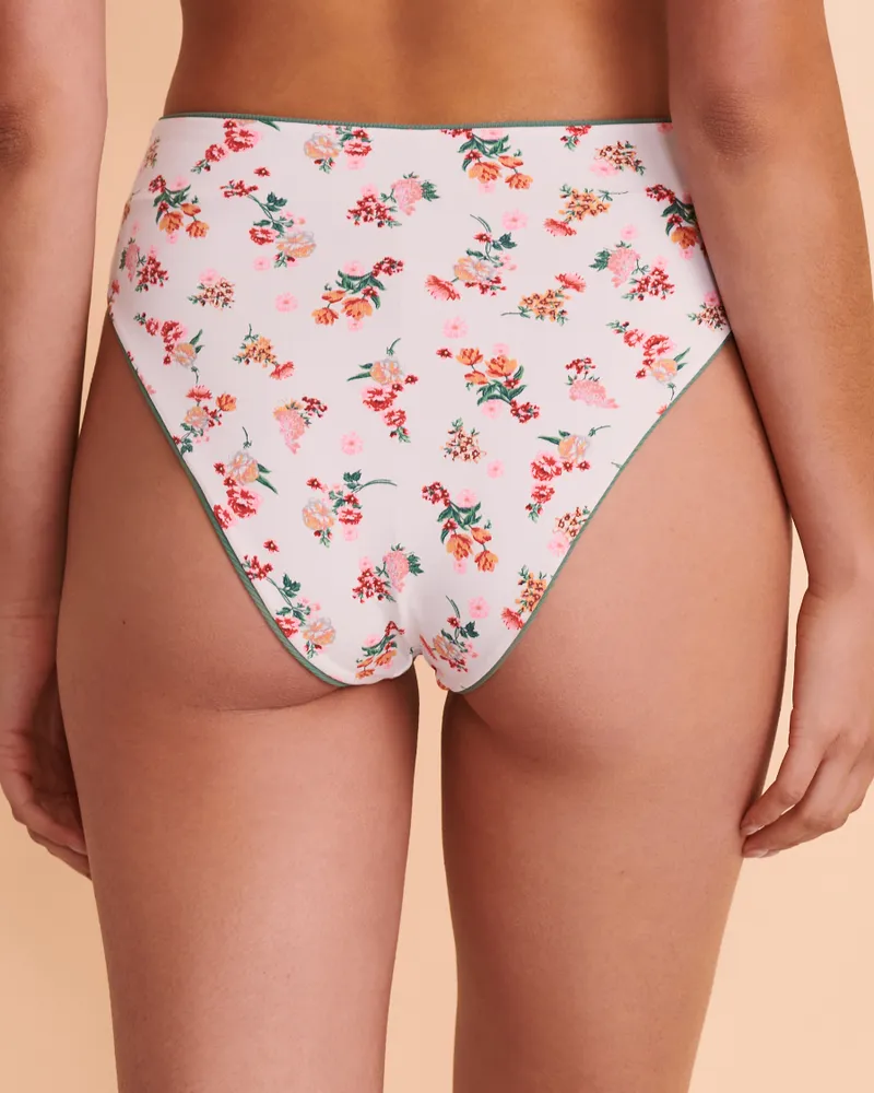 EUCALYPTUS GREEN Suzy Q Reversible High Waist Bikini Bottom