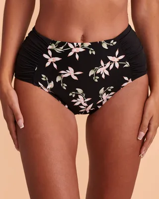Bas de bikini taille haute FLORAL WAVE