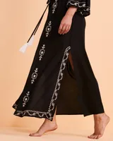 Caftan maxi à broderies