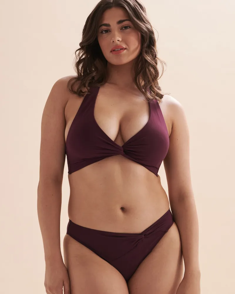 Haut de bikini triangle torsadé à l'avant bonnet D-DD Jetset