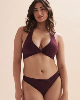 Haut de bikini triangle torsadé à l'avant bonnet D-DD Jetset