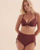 Burgundy High Waist Bikini Bottom