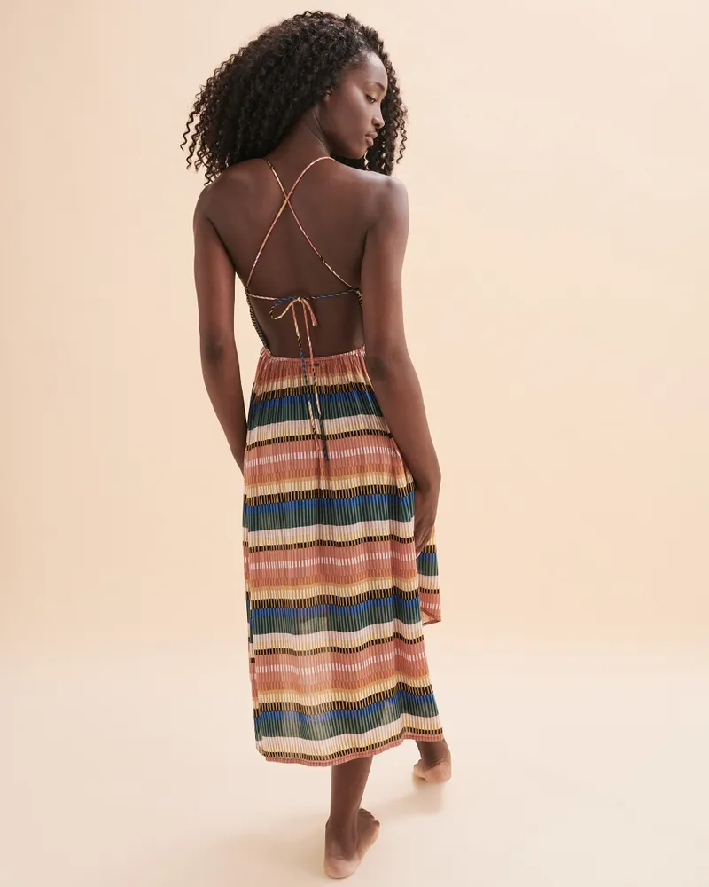 Gerri Striped Long Dress