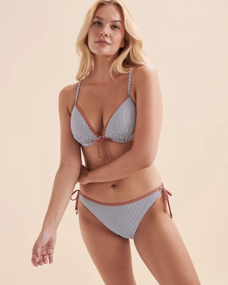 Nautical Stripes Push-up Bikini Top