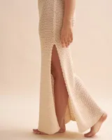 Tricot Halter Maxi Dress