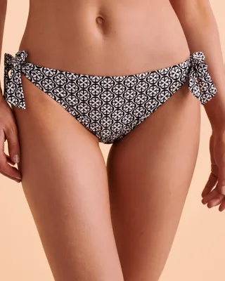 Bas de bikini noué aux hanches Geo