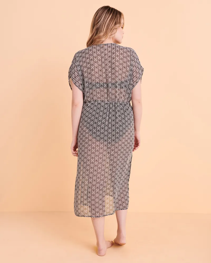 Geo Chiffon Caftan