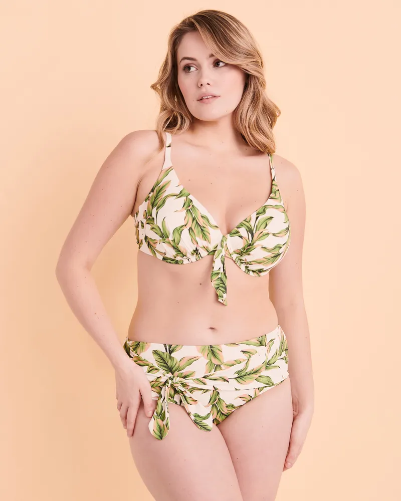 Haut de bikini push-up bonnet D Jungle Leaves