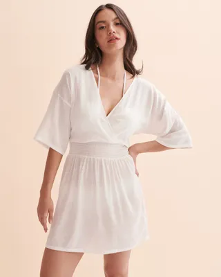 Deep V-neck Mini Dress