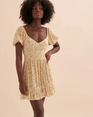 Robe mini à manches courtes Something Pretty