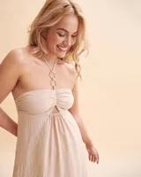 Solid Bandeau Maxi Dress