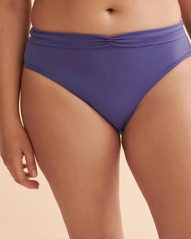 Solid High Waist Bikini Bottom