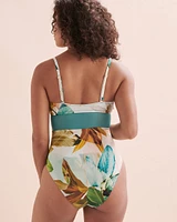 Maillot une-pièce wrap Pacific Jungle