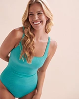 Walk the Line Square Neck One-piece Swimsuit