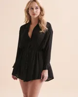 Saltwater Solids Long Sleeve Button Down Tunic
