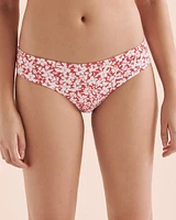 Red Floral Cheeky Bikini Bottom