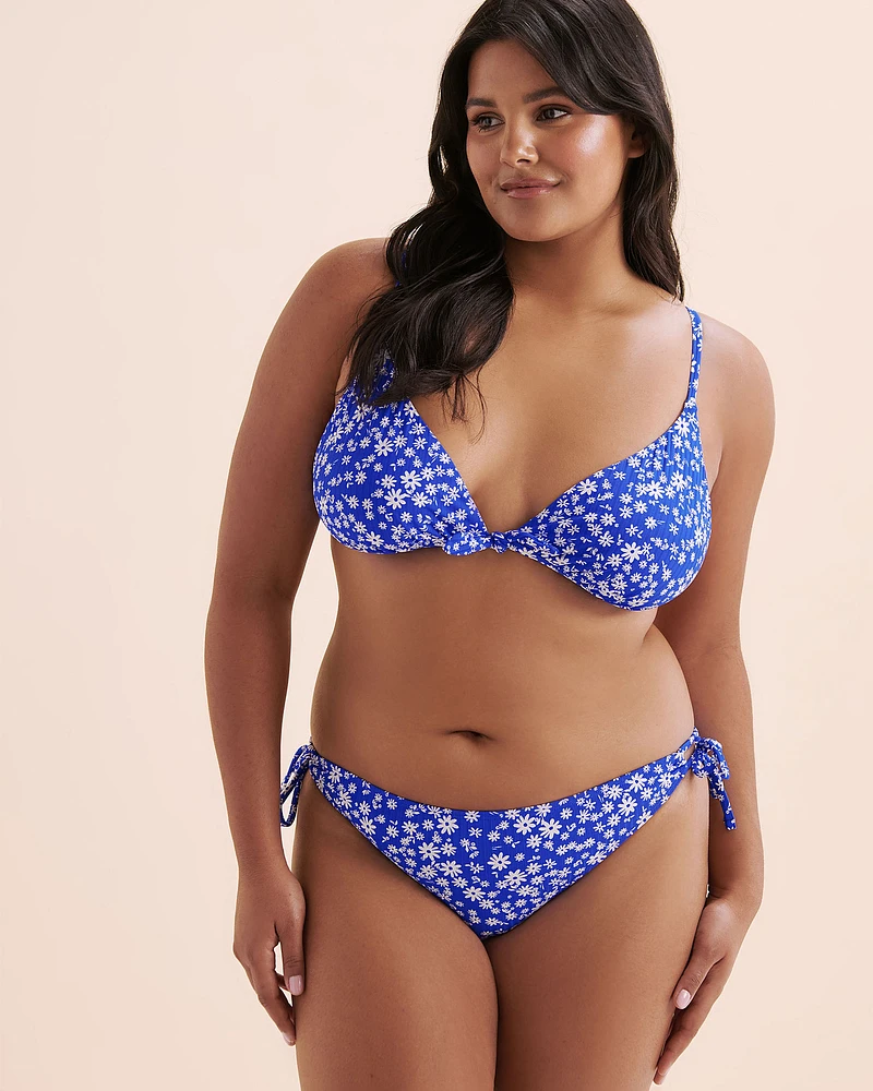 Ditsy Summer Ribbed Brazilian Bikini Bottom