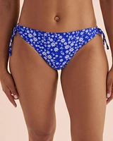 Ditsy Summer Ribbed Brazilian Bikini Bottom