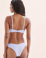 Pretty Plaid Plunge Bikini Top