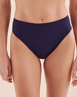 Blue Coastal High Waist Brazilian Bikini Bottom