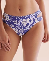 Blue Coastal Mid Rise Bikini Bottom