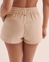 Textured Cotton Shorts
