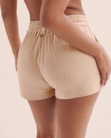 Textured Cotton Shorts
