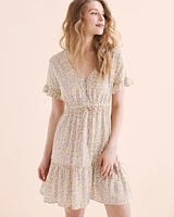 Dobby Viscose Ruffle Dress