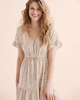 Dobby Viscose Ruffle Dress