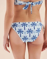 Mikonos Palm Low Rise Brazilian Bikini Bottom
