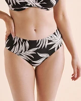 Mesh Print Mid Rise Bikini Bottom