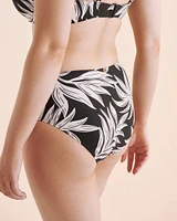 Mesh Print Mid Rise Bikini Bottom